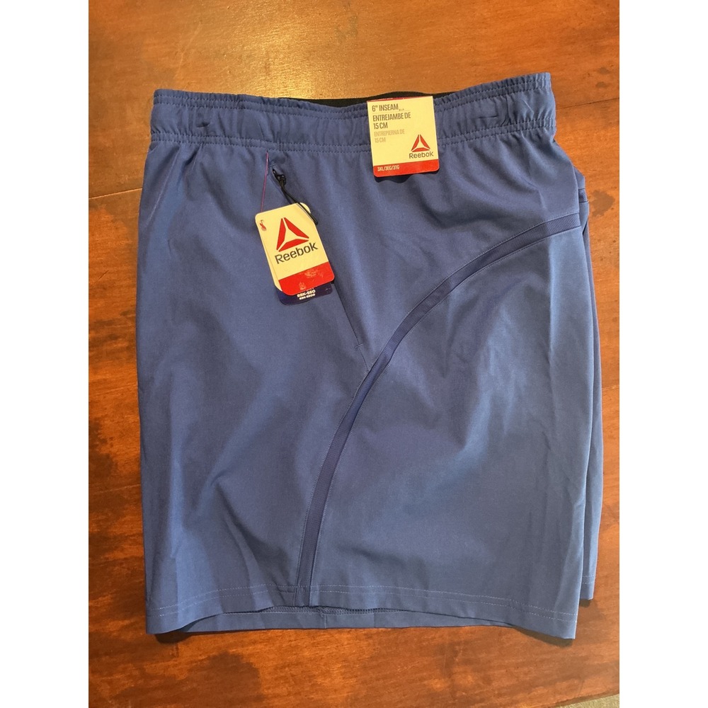 Reebok Mens Cosmic Blue Match Shorts 3XL RBK-DRY 6 Inch Inseam RDM262SH22007